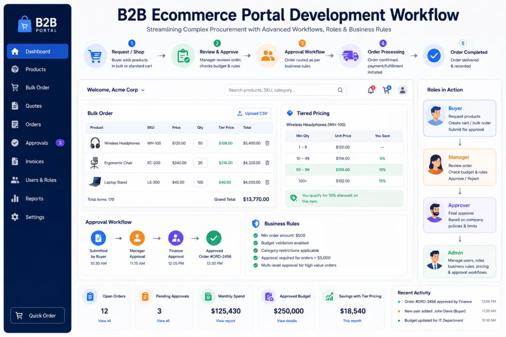 B2B Ecommerce Portal Development Workflow