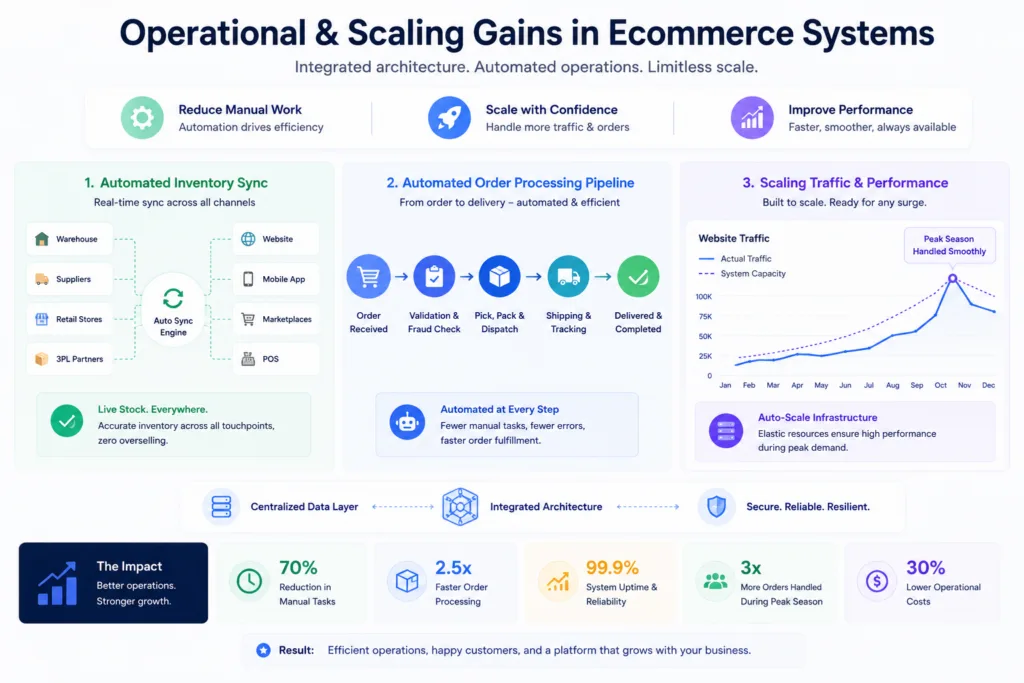 Operational & Scaling Gains in Ecommerce Systems