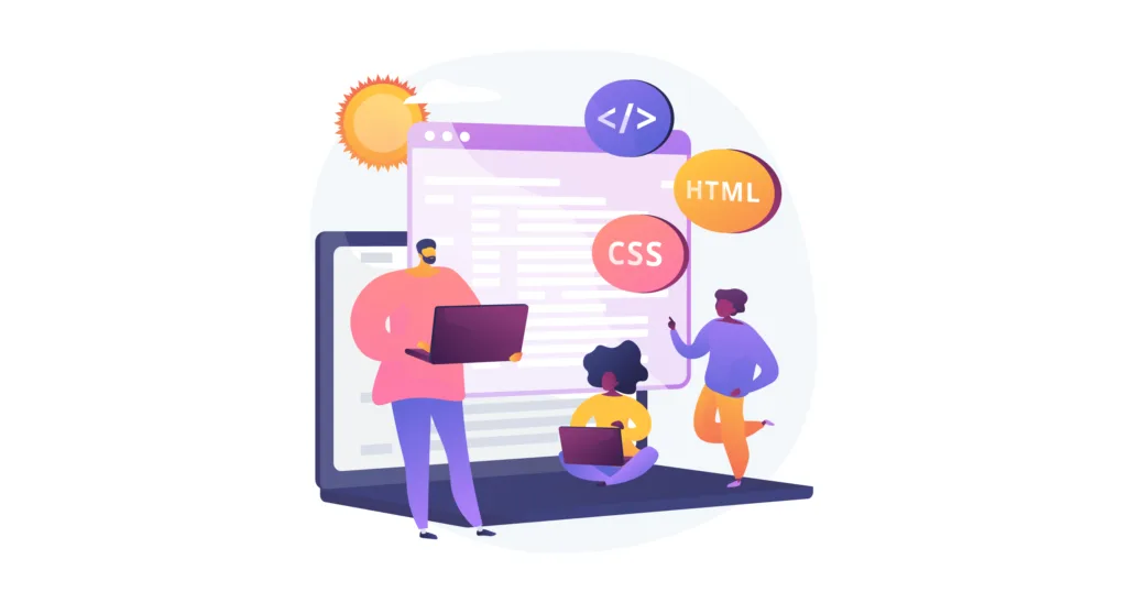 Highlighting the benefits of superior frontend development alongside a web development icon.