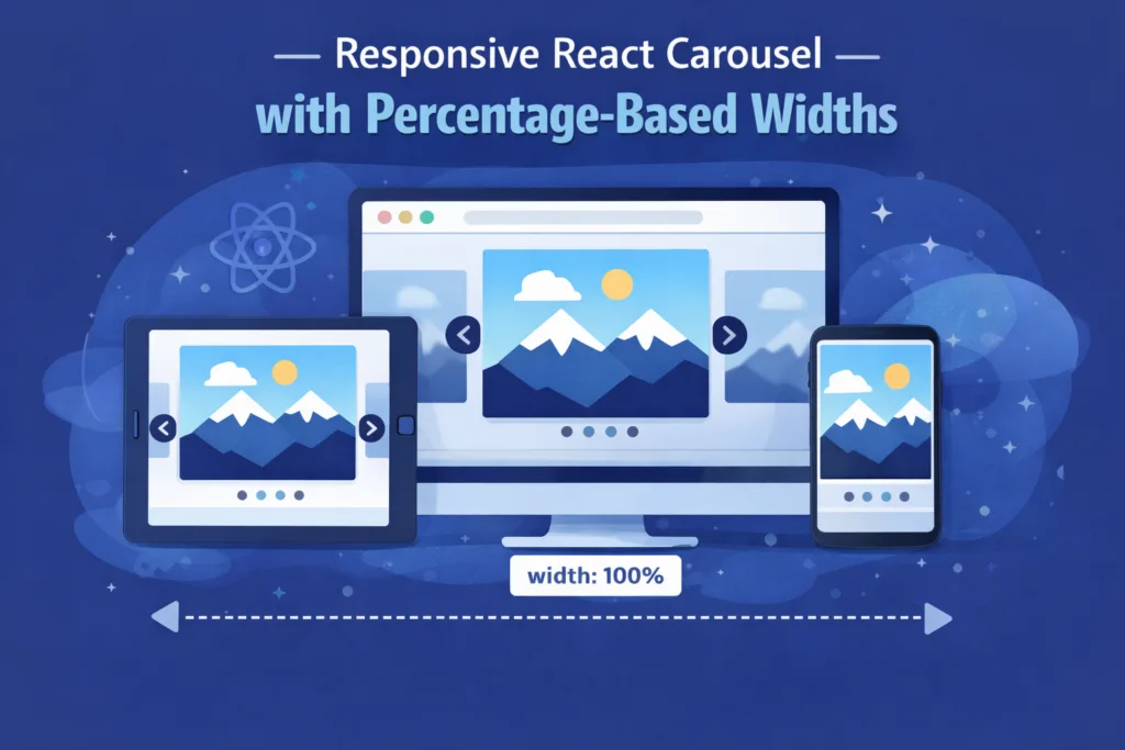 Responsive React Carousel with Percentage-Based Widths