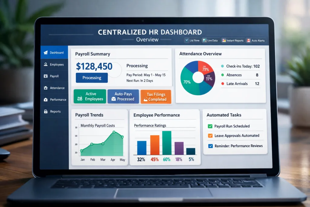 Centralized HR Dashboard Overview