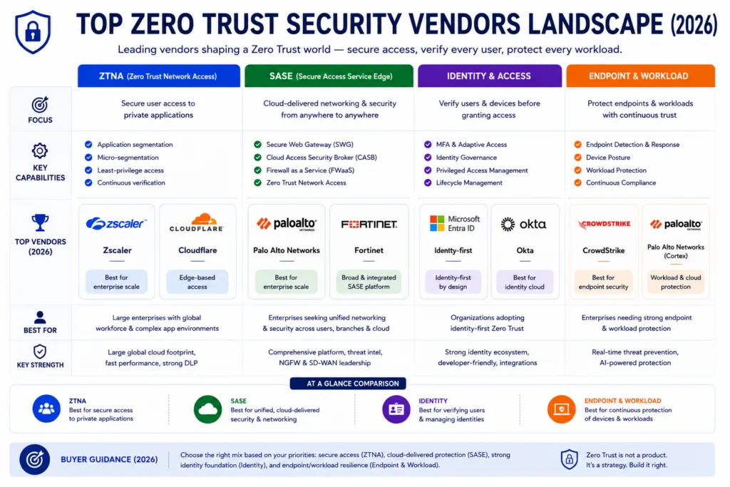 Top Zero Trust Security Vendors Landscape (2026)
