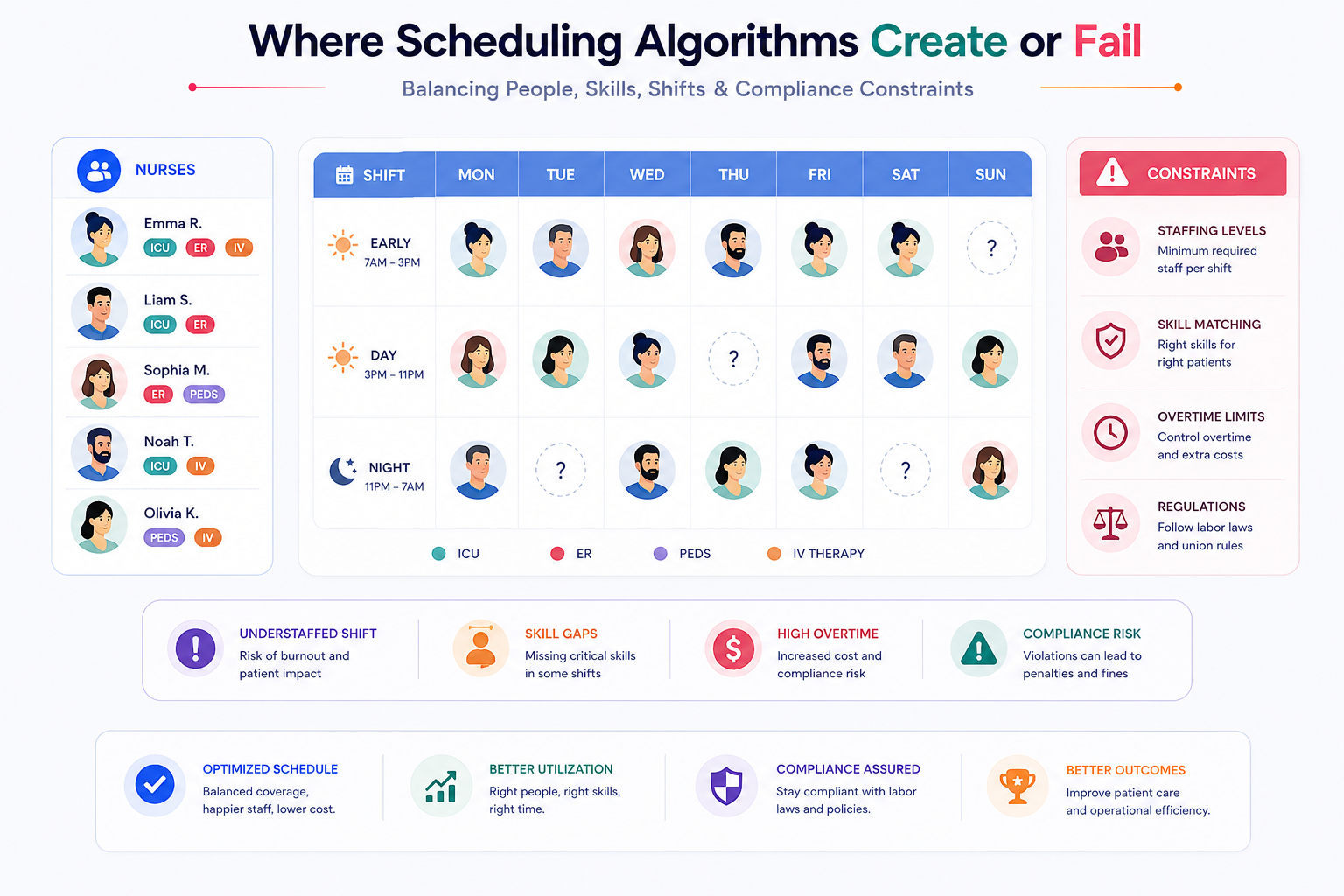Where Scheduling Algorithms Create or Fail