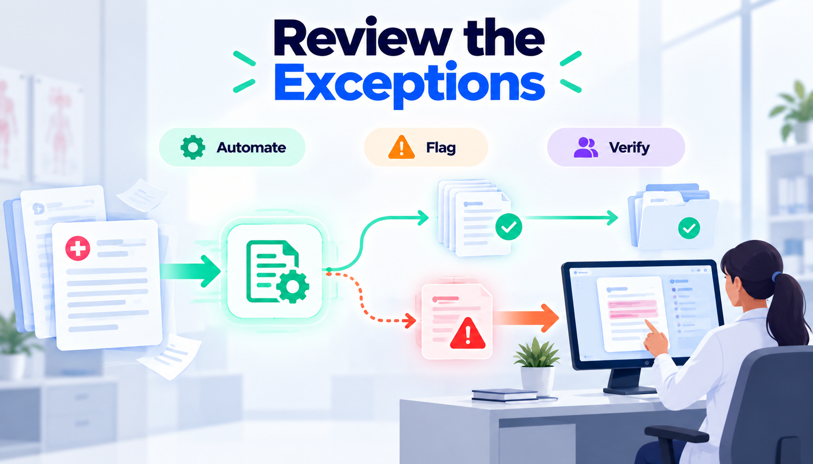 Design human review around exceptions