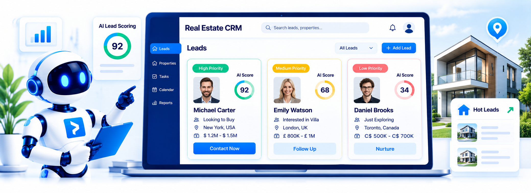 AI lead scoring for real estate CRM