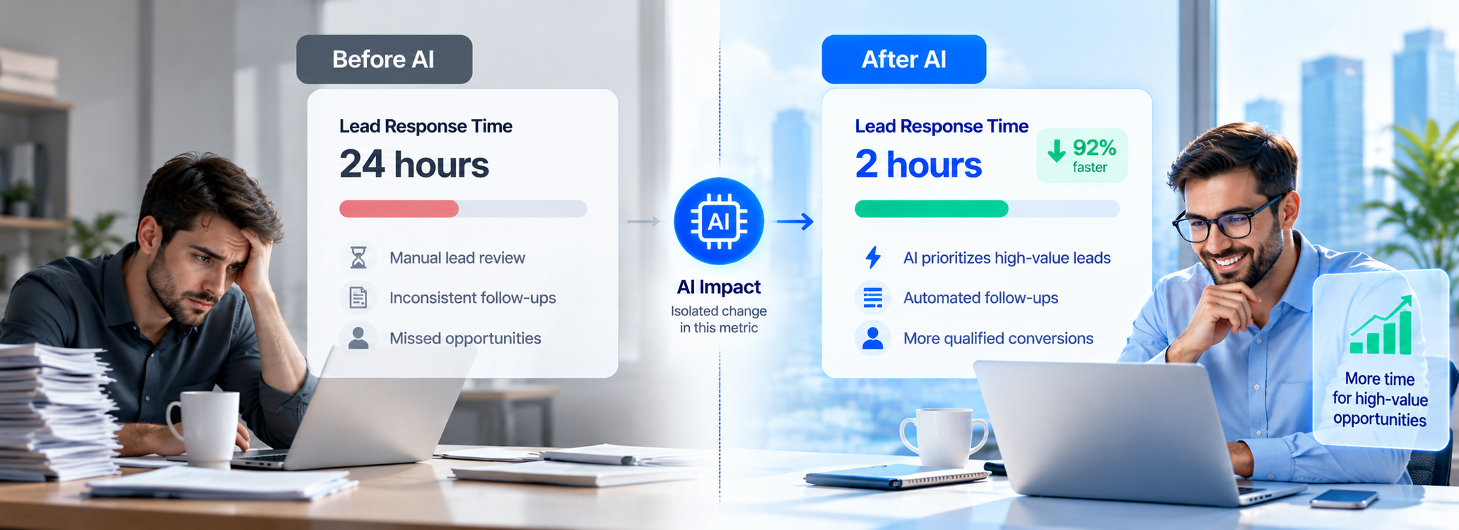 Isolate what AI actually changed